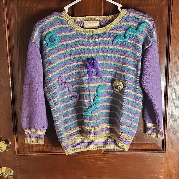 Vintage Hand knitted By Oma Sweater - Picture 1 of 6